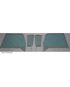 1960-1963 Chevy-GMC Truck Side Window Kit With Assembled Vent And Door Glasses, Chrome Frames-Clear