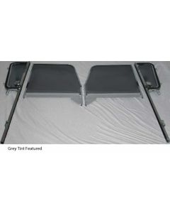 1960-1963 Chevy-GMC Truck Side Window Kit With Assembled Vent Post Assemblies And Door Glasses, Chrome Frames-Green Tint