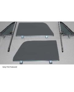 1964-1966 Chevy-GMC Truck Side Window Kit With Assembled Vent Post Assemblies And Door Glasses, Green Tint