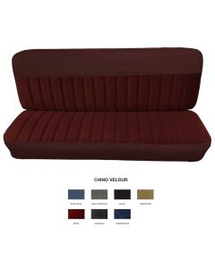 1960-1966 Chevy-GMC Truck Standard Cab Bench Seat Cover-Chino Velour Pleated Inserts With Matching Vinyl Trim



