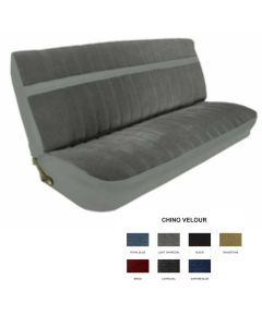1973-1980 Chevy-GMC Truck Standard Cab Front Bench Seat Cover- Chino Velour Seating Area With Matching Vinyl Belt And Side Trim


