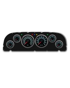 1961-1963 Chevrolet Truck New Vintage USA 6 Gauge 1969 Series Package - 140 MPH Programmable Speedometer with Tachometer, Oil Pressure, Water Temp, Fuel and Volt Meter - Black