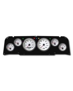 1964-1966 Chevrolet Truck New Vintage USA 6 Gauge Performance Series Package - 140 MPH Programmable Speedometer with Tachometer, Oil Pressure, Water Temp, Fuel and Volt Meter - White