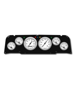 1964-1966 Chevrolet Truck New Vintage USA 6 Gauge 1940 Series Package - 140 MPH Programmable Speedometer with Tachometer, Oil Pressure, Water Temp, Fuel and Volt Meter - White