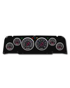 1964-1966 Chevrolet Truck New Vintage USA 6 Gauge 1967 Series Package - 140 MPH Programmable Speedometer with Tachometer, Oil Pressure, Water Temp, Fuel and Volt Meter - Black