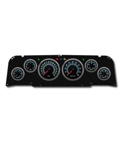 1964-1966 Chevrolet Truck New Vintage USA 6 Gauge 1969 Series Package - 140 MPH Programmable Speedometer with Tachometer, Oil Pressure, Water Temp, Fuel and Volt Meter - Black