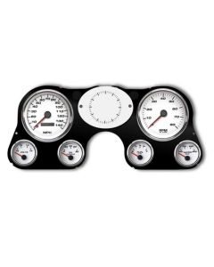 1967-1972 Chevrolet Truck New Vintage USA 6 Gauge Performance Series Package - 140 MPH Programmable Speedometer with Tachometer, Oil Pressure, Water Temp, Fuel and Volt Meter - White