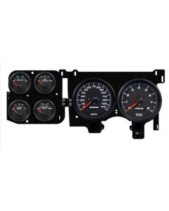1973-1987 Chevrolet Truck New Vintage USA 6 Gauge Performance Series Package - 140 MPH Programmable Speedometer with Tachometer, Oil Pressure, Water Temp, Fuel and Volt Meter - Black