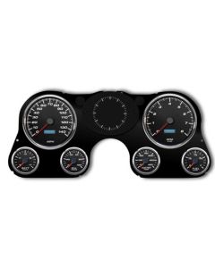 1967-1972 Chevrolet Truck New Vintage USA 6 Gauge Performance II Series Package - 140 MPH Programmable Speedometer with Tachometer, Oil Pressure, Water Temp, Fuel and Volt Meter - Black