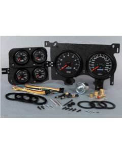 1973-1987 Chevrolet-GMC Truck New Vintage USA 6 Gauge Performance II Series Package - 140 MPH Programmable Speedometer with Tachometer, Oil Pressure, Water Temp, Fuel and Volt Meter - Black
