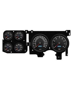 1973-1987 Chevrolet-GMC Truck New Vintage USA 6 Gauge Performance II Series Package - 240 KPH Programmable Speedometer with Tachometer, Oil Pressure, Water Temp, Fuel and Volt Meter - Black