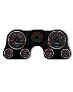 1967-1972 Chevrolet Truck New Vintage USA 6 Gauge CFR Series Package - 140 MPH Programmable Speedometer with Tachometer, Oil Pressure, Water Temp, Fuel and Volt Meter - Red