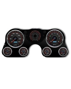 1967-1972 Chevrolet Truck New Vintage USA 6 Gauge CFR Series Package - 240 KPH Programmable Speedometer with Tachometer, Oil Pressure, Water Temp, Fuel and Volt Meter - Red