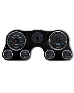 1967-1972 Chevrolet Truck New Vintage USA 6 Gauge CFR Series Package - 140 MPH Programmable Speedometer with Tachometer, Oil Pressure, Water Temp, Fuel and Volt Meter - Blue