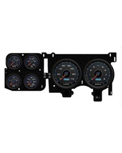 1973-1987 Chevrolet-GMC Truck New Vintage USA 6 Gauge CFR Series Package - 140 MPH Programmable Speedometer with Tachometer, Oil Pressure, Water Temp, Fuel and Volt Meter - Blue