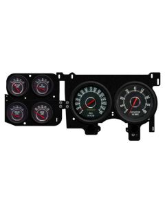 1973-1987 Chevrolet-GMC Truck New Vintage USA 6 Gauge Woodward Series Package - 140 MPH Programmable Speedometer with Tachometer, Oil Pressure, Water Temp, Fuel and Volt Meter - Black