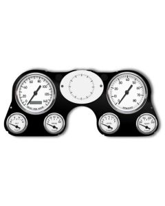 1967-1972 Chevrolet Truck New Vintage USA 6 Gauge 1940 Series Package - 140 MPH Programmable Speedometer with Tachometer, Oil Pressure, Water Temp, Fuel and Volt Meter - White