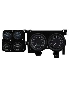 1973-1987 Chevrolet-GMC Truck New Vintage USA 6 Gauge 1940 Series Package - 140 MPH Programmable Speedometer with Tachometer, Oil Pressure, Water Temp, Fuel and Volt Meter - Black