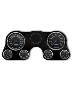 1967-1972 Chevrolet Truck New Vintage USA 6 Gauge Aviator Series Package - 140 MPH Programmable Speedometer with Tachometer, Oil Pressure, Water Temp, Fuel and Volt Meter - Black