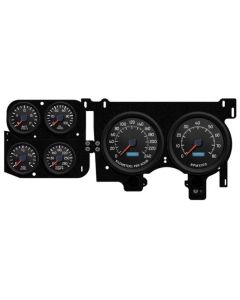 1973-1987 Chevrolet-GMC Truck New Vintage USA 6 Gauge Aviator Series Package - 240 KPH Programmable Speedometer with Tachometer, Oil Pressure, Water Temp, Fuel and Volt Meter - Black
