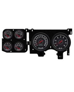 1973-1987 Chevrolet-GMC Truck New Vintage USA 6 Gauge 1967 Series Package - 140 MPH Programmable Speedometer with Tachometer, Oil Pressure, Water Temp, Fuel and Volt Meter - Black