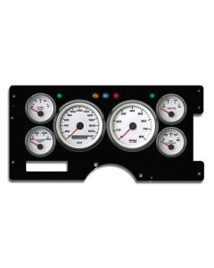 1988-1994 Chevrolet-GMC Truck New Vintage USA 6 Gauge Performance Series Package - 240 KPH Programmable Speedometer with Tachometer, Oil Pressure, Water Temp, Fuel and Volt Meter - White