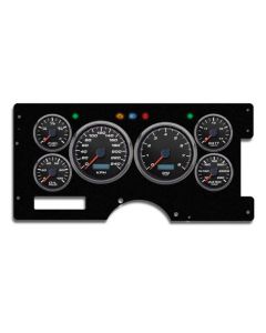1973-1987 Chevrolet-GMC Truck New Vintage USA 6 Gauge Performance II Series Package - 240 KPH Programmable Speedometer with Tachometer, Oil Pressure, Water Temp, Fuel and Volt Meter - Black