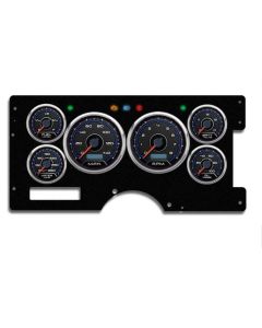 1973-1987 Chevrolet-GMC Truck New Vintage USA 6 Gauge CFR Series Package - 140 MPH Programmable Speedometer with Tachometer, Oil Pressure, Water Temp, Fuel and Volt Meter - Blue