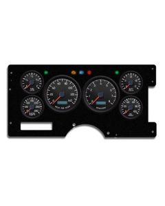 1973-1987 Chevrolet-GMC Truck New Vintage USA 6 Gauge Aviator Series Package - 140 MPH Programmable Speedometer with Tachometer, Oil Pressure, Water Temp, Fuel and Volt Meter - Black