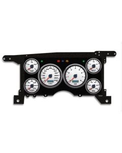 1986-1993 Chevrolet-GMC S10-S15 Truck / Blazer - New Vintage USA 6 Gauge Performance II Series Package - 240 KPH Programmable Speedometer with Tachometer, Oil Pressure, Water Temp, Fuel and Volt Meter - White