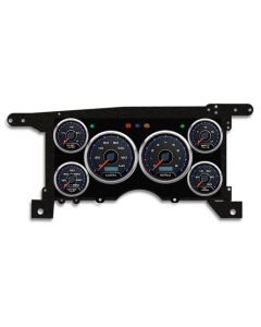 1986-1993 Chevrolet-GMC S10-S15 Truck / Blazer- New Vintage USA 6 Gauge CFR Series Package - 140 MPH Programmable Speedometer with Tachometer, Oil Pressure, Water Temp, Fuel and Volt Meter - Blue