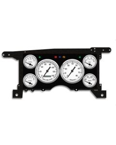 1986-1993 Chevrolet-GMC S10-S15 Truck / Blazer - New Vintage USA 6 Gauge 1940 Series Package - 140 MPH Programmable Speedometer with Tachometer, Oil Pressure, Water Temp, Fuel and Volt Meter - White