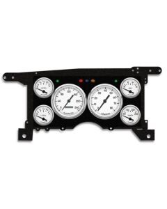 1986-1993 Chevrolet-GMC S10-S15 Truck / Blazer - New Vintage USA 6 Gauge 1940 Series Package - 240 KPH Programmable Speedometer with Tachometer, Oil Pressure, Water Temp, Fuel and Volt Meter - White
