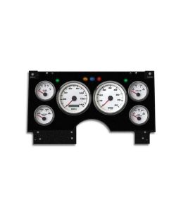 1994-1997 Chevrolet-GMC S10 - S15 Truck / Blazer - New Vintage USA 6 Gauge Performance Series Package - 140 MPH Programmable Speedometer with Tachometer, Oil Pressure, Water Temp, Fuel and Volt Meter - White