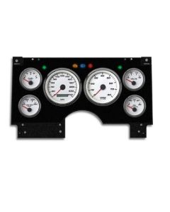1994-1997 Chevrolet-GMC S10 - S15 Truck / Blazer - New Vintage USA 6 Gauge Performance Series Package - 240 KPH Programmable Speedometer with Tachometer, Oil Pressure, Water Temp, Fuel and Volt Meter - White