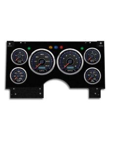 1994-1997 Chevrolet-GMC S10-S15 Truck / Blazer- New Vintage USA 6 Gauge CFR Series Package - 240 KPH Programmable Speedometer with Tachometer, Oil Pressure, Water Temp, Fuel and Volt Meter - Blue
