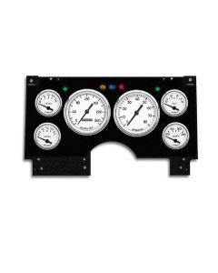 1994-1997 Chevrolet-GMC S10-S15 Truck / Blazer - New Vintage USA 6 Gauge 1940 Series Package - 240 KPH Programmable Speedometer with Tachometer, Oil Pressure, Water Temp, Fuel and Volt Meter - White