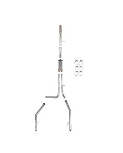 2019L-2020 Silverado/Sierra 1500 6.2L Hooker Blackheart 2-1/2 Inch Dual Cat-Back Exhaust, 409SS, With Factory Dual Exhaust-Uses Factory Tips