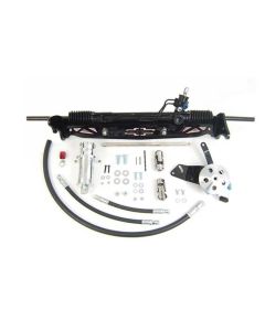 1960-1966 Chevy-GMC Truck Power Rack And Pinion Steering Kit, Disc Brakes, Double V-Belt With Stock Steering Column, Half-Ton 2WD
