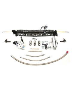 1960-1966 Chevy-GMC Truck Power Rack And Pinion Steering Kit, Drum Brakes, Serpentine Belt With Stock Steering Column, Half-Ton 2WD