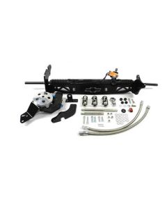 1973-1987 Chevy-GMC Truck Power Rack And Pinion Steering Kit, Double V-Belt With Stock Steering Column, Half-Ton 2WD