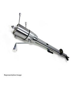 1967-1972 Chevy Truck Ididit Tilt Steering Column, AT Column Shift, Rack And Pinion Steering, Brushed Aluminum