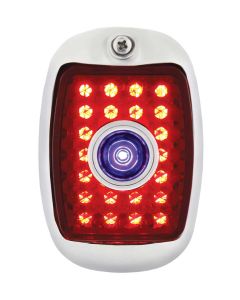 1940-1953 Chevy Truck LED Tail Light Assembly With Blue Dot - Stainless Steel Housing - Left