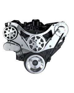 Front Drive System, Big Block Chevy, Polished, w/ AC and NO Power Steering




