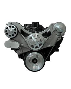Front Drive System, Big Block Chevy, Machine finish, w/ AC and NO Power Steering


