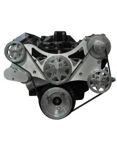 Front Drive System, Big Block Chevy, Machine finish, NO AC with Power Steering


