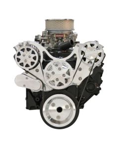 Front Drive System, Small Block Chevy, Polished, w/ AC and Power Steering












)