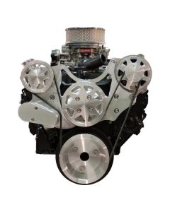Front Drive System, Small Block Chevy, Machine finish, NO AC & NO Power Steering






)