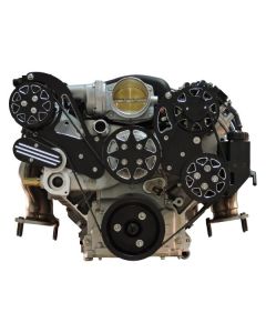 Front Drive Systm LS7 -   With Tuff Stuff Water Pump, Black Silverline, w/ AC and Power Steering