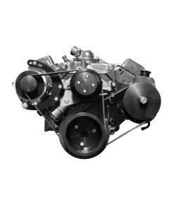 Small Block Chevy Alternator And Power Steering Bracket Kit Black









)